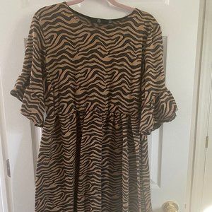 ASOS Curve Fit and Flare Zebra Dress